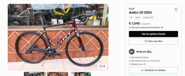 Scott Addict 30, vélo de route carbone Shimano 105