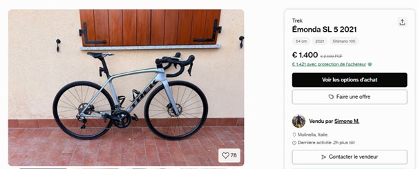 Trek Émonda SL5, vélo de route carbone Shimano 105