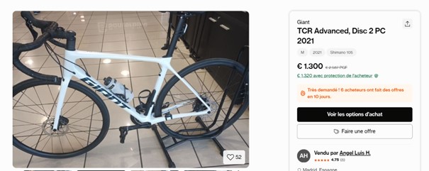 Giant TCR Advanced Disc 2, vélo de route carbone frein à disque
