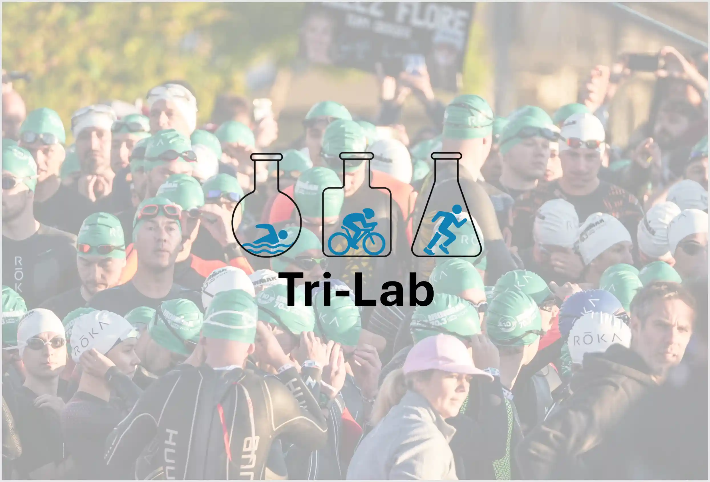 Triathlète s'échauffant avant le départ d'un Ironman - entraînement triathlon personnalisé Tri-Lab